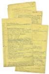 Moe Howards Handwritten Manuscript Created for His Autobiography -- Timeline of Important Events from 1916-1970